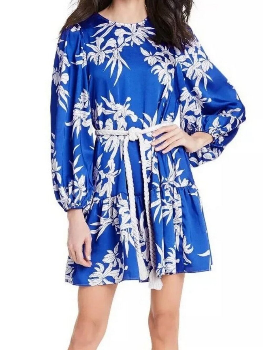 Alexis X Target Satin Floral Rope Belt Mini Dress
